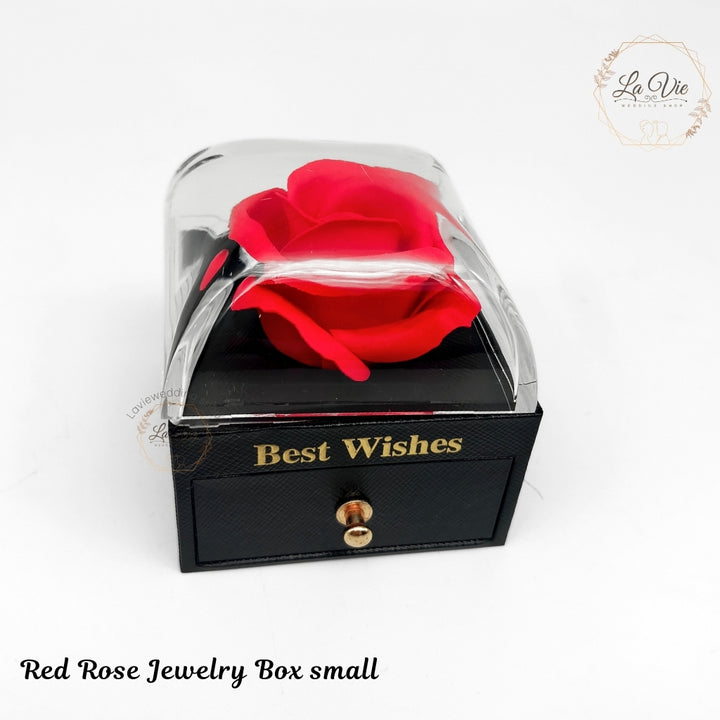 Small Red Roses Box Red Rose Jewelry Box small – La Vie